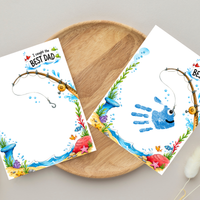 Fishing Dad Handprint Craft Printable | Father’s Day & Birthday Gift from Kids | I Caught the Best Dad Keepsake | Preschool DIY PDF