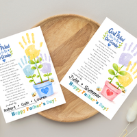God Picked You to Be Our Grandpa Handprint Craft Printable | Christian Father’s Day Gift for Grandpa | Handprint Flower Keepsake from Grandkids