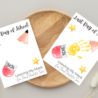 Last Day of School Pencil Handprint Craft Printable | End of School Year Keepsake Art | Leaving My Mark School Sign 2026 | Preschool DIY Handprint PDF