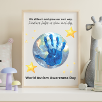 World Autism Awareness Day Handprint Craft Printable | Autism Acceptance Classroom Activity | Inclusive Kids Art Project PDF