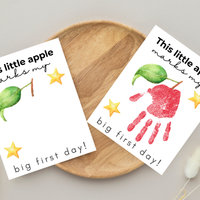 This Little Apple Marks My Big First Day Handprint Craft Printable | First Day of School Keepsake | Preschool & Kindergarten Back to School Activity