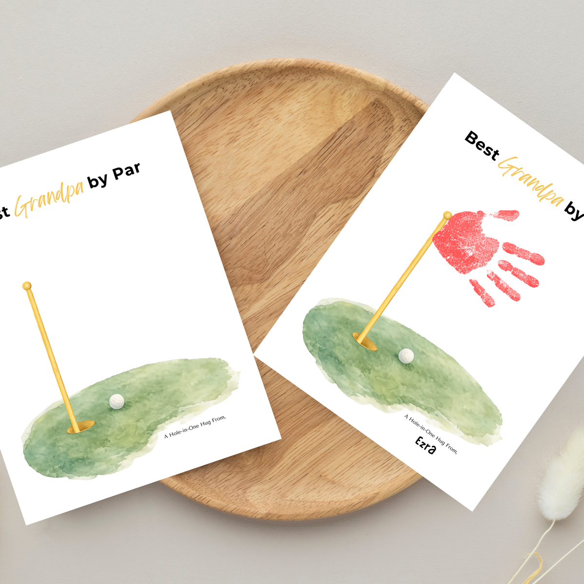 Golf Handprint Craft for Grandpa, Best Grandpa by Par Printable, Father’s Day Golf Keepsake from Kids, Grandpa Birthday Golf Gift