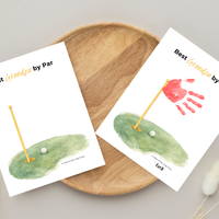 Golf Handprint Craft for Grandpa, Best Grandpa by Par Printable, Father’s Day Golf Keepsake from Kids, Grandpa Birthday Golf Gift