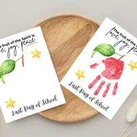 Fruit of the Spirit Apple Handprint Craft Printable | First & Last Day of School Keepsake | Christian Back to School Activity