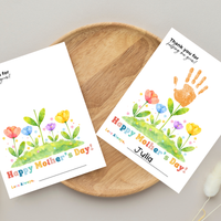 Mother’s Day Handprint Flower Craft Printable | Thank You for Helping Me Grow Keepsake | Preschool DIY Mom Gift | Floral Mother’s Day PDF