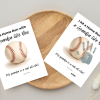 Baseball Handprint Craft for Grandpa, I Hit a Home Run with a Grandpa Like You Printable, Father’s Day Baseball Keepsake from Kids