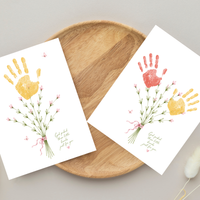 Christian Mother’s Day Handprint Craft Printable | God Picked These Little Hands for You | Mom Grandma Aunt Keepsake Gift | Birthday & Valentine’s Day Printable