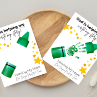 God Is Helping Me Write My Story Handprint Craft Printable | Christian Back to School Keepsake Bundle | Crayon Handprint Activity for Kids