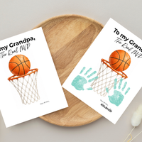Basketball Grandpa Handprint Craft Printable, To My Grandpa The Real MVP, Basketball Grandpa Birthday Gift, Sports Grandpa Keepsake from Kids