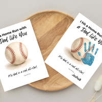 Baseball Handprint Craft for Dad, I Hit a Home Run with a Dad Like You Printable, Father’s Day Baseball Keepsake from Kids