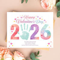 Valentine’s Day 2026 Handprint Craft Printable | Yearly Valentine Keepsake | Kids Valentine Art PDF
