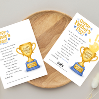 Father’s Day Trophy Handprint Craft Printable | Best Dad Ever Keepsake | Kids DIY Gift for Dad | Preschool Father’s Day Activity