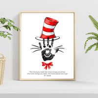 Reading Hat Handprint Craft Printable | Kids Book Week Keepsake Art | Classroom Reading Activity Digital Print