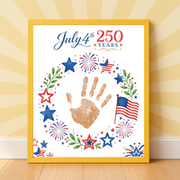 July 4th 250 Years Handprint Craft Printable, Patriotic Independence Day Keepsake Activity for Kids, America 250 Celebration