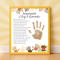Juneteenth Handprint Craft Printable, Juneteenth Day to Remember Activity, Diversity Keepsake for Kids, Classroom Juneteenth Craft