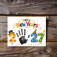 New Year 2027 Handprint Craft & Coloring Page | Happy New Year Keepsake Printable for Kids