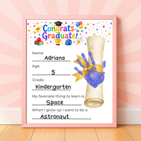 Graduation Interview Printable for Kids, Preschool & Kindergarten Graduation Keepsake, End of Year Memory Craft, Instant Download