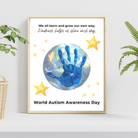 World Autism Awareness Day Handprint Craft Printable | Autism Acceptance Classroom Activity | Inclusive Kids Art Project PDF
