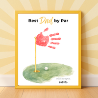 Title Golf Handprint Craft for Dad, Best Dad by Par Printable, Father’s Day Golf Keepsake from Kids, Golf Lover Dad Gift