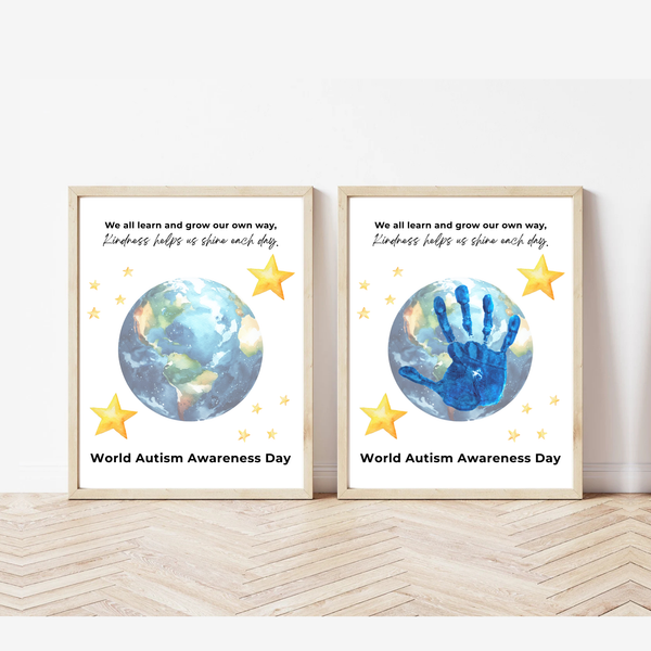 World Autism Awareness Day Handprint Craft Printable | Autism Acceptance Classroom Activity | Inclusive Kids Art Project PDF