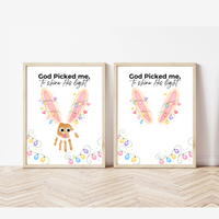 Christian Easter Handprint Craft Printable | “God Picked Me to Shine His Light” Bunny Keepsake | Faith-Based Kids Art Activity PDF