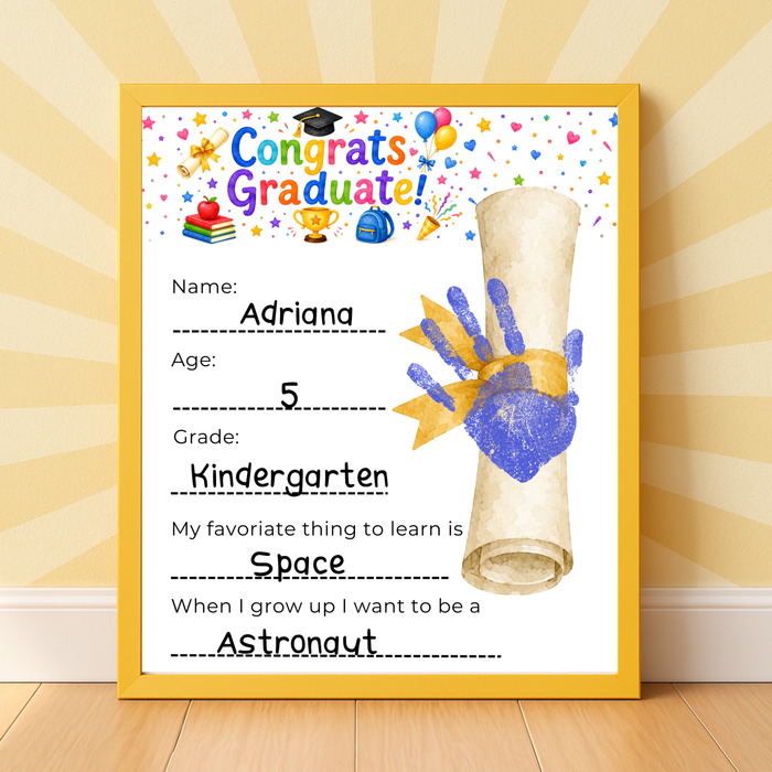 Graduation Interview Printable for Kids, Preschool & Kindergarten Graduation Keepsake, End of Year Memory Craft, Instant Download