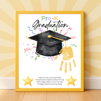 Pre-K Graduation Handprint Craft Printable | Preschool Graduation Keepsake | End of Year Classroom Activity | Kids Graduation Art PDF