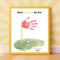 Golf Handprint Craft for Grandpa, Best Grandpa by Par Printable, Father’s Day Golf Keepsake from Kids, Grandpa Birthday Golf Gift