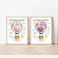 Hot Air Balloon Graduation Handprint Craft Printable | “Oh, the Places You’ll Go!” Inspirational Keepsake | End of Year Art PDF