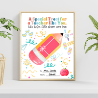 Teacher Gift Card Holder Printable | Teacher Appreciation Gift Card Craft | End of School Year Teacher Gift | A Special Treat for a Teacher Like You