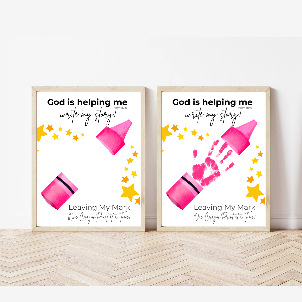 God Is Helping Me Write My Story Handprint Craft Printable | Christian Back to School Keepsake Bundle | Crayon Handprint Activity for Kids