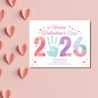 Valentine’s Day 2026 Handprint Craft Printable | Yearly Valentine Keepsake | Kids Valentine Art PDF