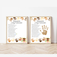 Juneteenth Handprint Craft Printable, Juneteenth Day to Remember Activity, Diversity Keepsake for Kids, Classroom Juneteenth Craft