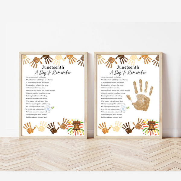 Juneteenth Handprint Craft Printable, Juneteenth Day to Remember Activity, Diversity Keepsake for Kids, Classroom Juneteenth Craft