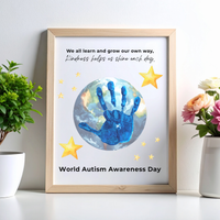 World Autism Awareness Day Handprint Craft Printable | Autism Acceptance Classroom Activity | Inclusive Kids Art Project PDF