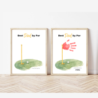 Title Golf Handprint Craft for Dad, Best Dad by Par Printable, Father’s Day Golf Keepsake from Kids, Golf Lover Dad Gift