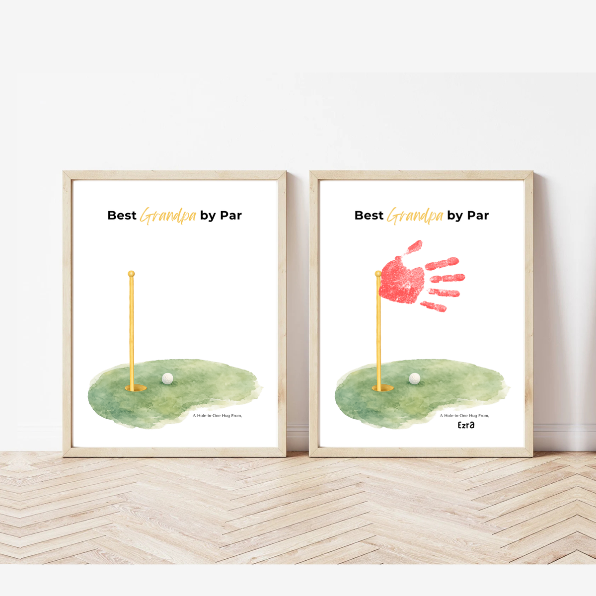 Golf Handprint Craft for Grandpa, Best Grandpa by Par Printable, Father’s Day Golf Keepsake from Kids, Grandpa Birthday Golf Gift