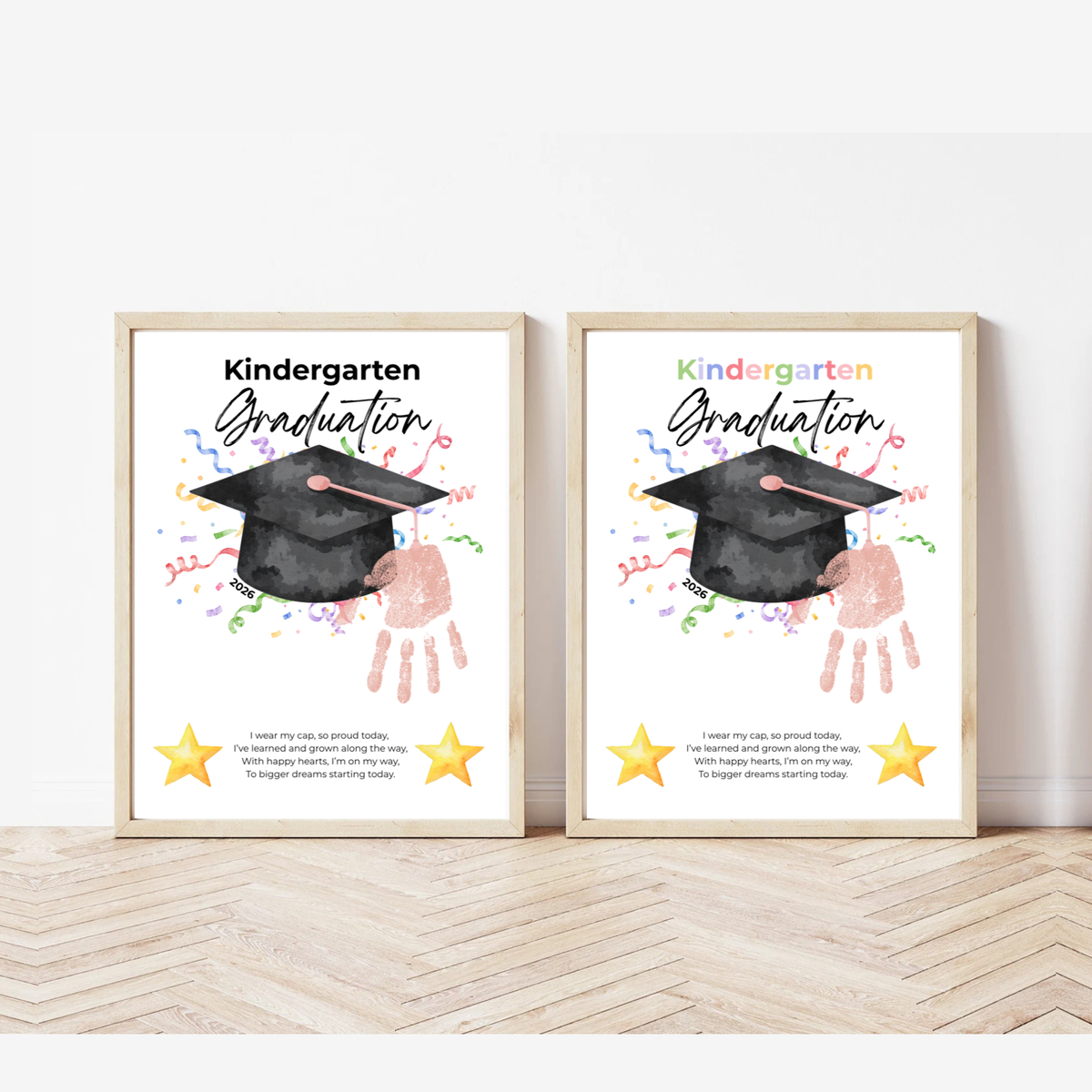 Kindergarten Graduation Printable | Graduation Cap Classroom Keepsake | End of Year Teacher Gift | Preschool Graduation Activity | 2026 Graduation Poster