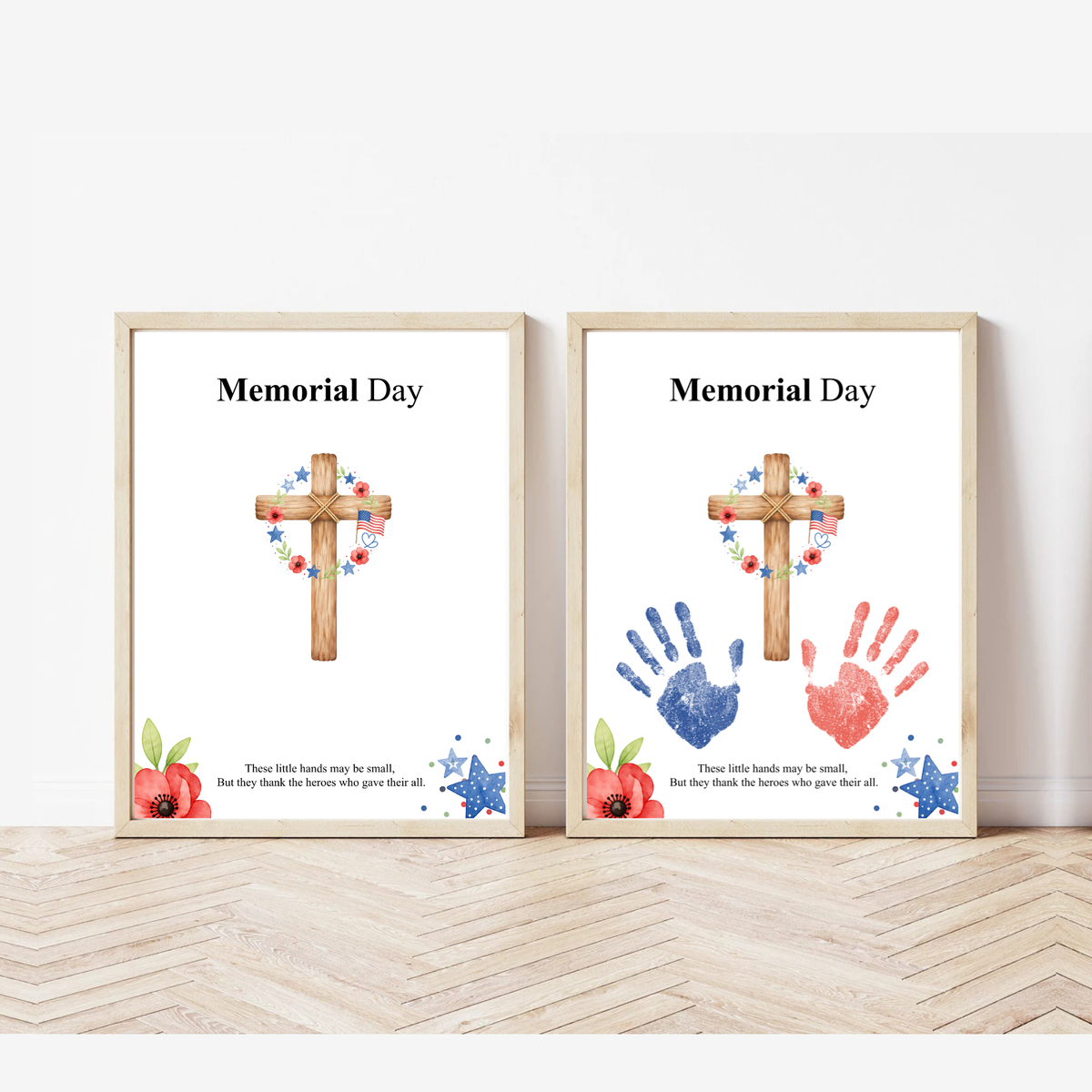 Christian Memorial Day Handprint Craft Printable | Patriotic Keepsake Art for Kids | Veterans Tribute Activity | Preschool Classroom DIY PDF