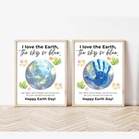 Earth Day Handprint Craft Printable | Happy Earth Day Keepsake from Kids | Preschool Earth Day Art Activity | Classroom Spring Craft PDF