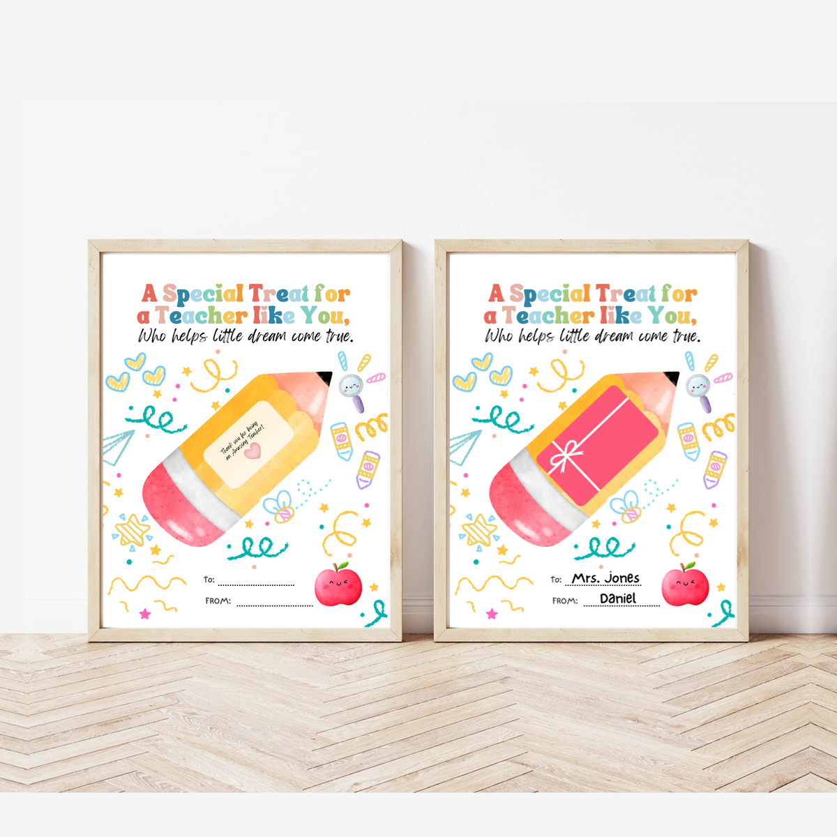 Teacher Gift Card Holder Printable | Teacher Appreciation Gift Card Craft | End of School Year Teacher Gift | A Special Treat for a Teacher Like You