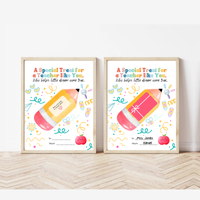 Teacher Gift Card Holder Printable | Teacher Appreciation Gift Card Craft | End of School Year Teacher Gift | A Special Treat for a Teacher Like You