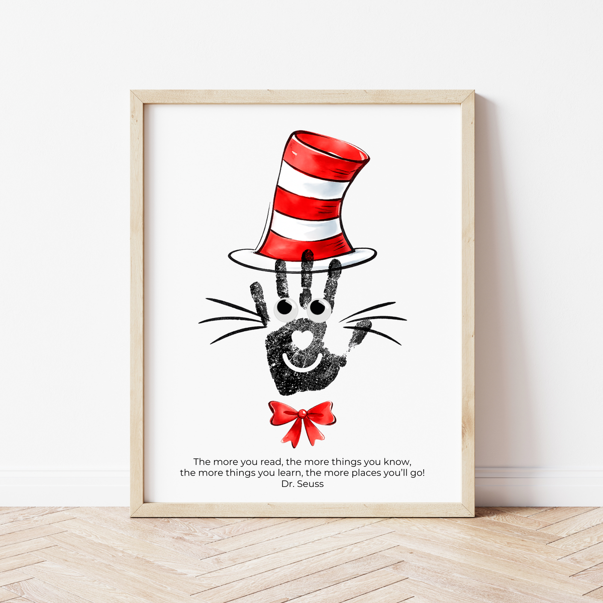 Reading Hat Handprint Craft Printable | Kids Book Week Keepsake Art | Classroom Reading Activity Digital Print
