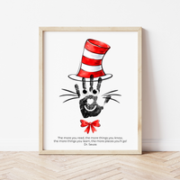 Reading Hat Handprint Craft Printable | Kids Book Week Keepsake Art | Classroom Reading Activity Digital Print
