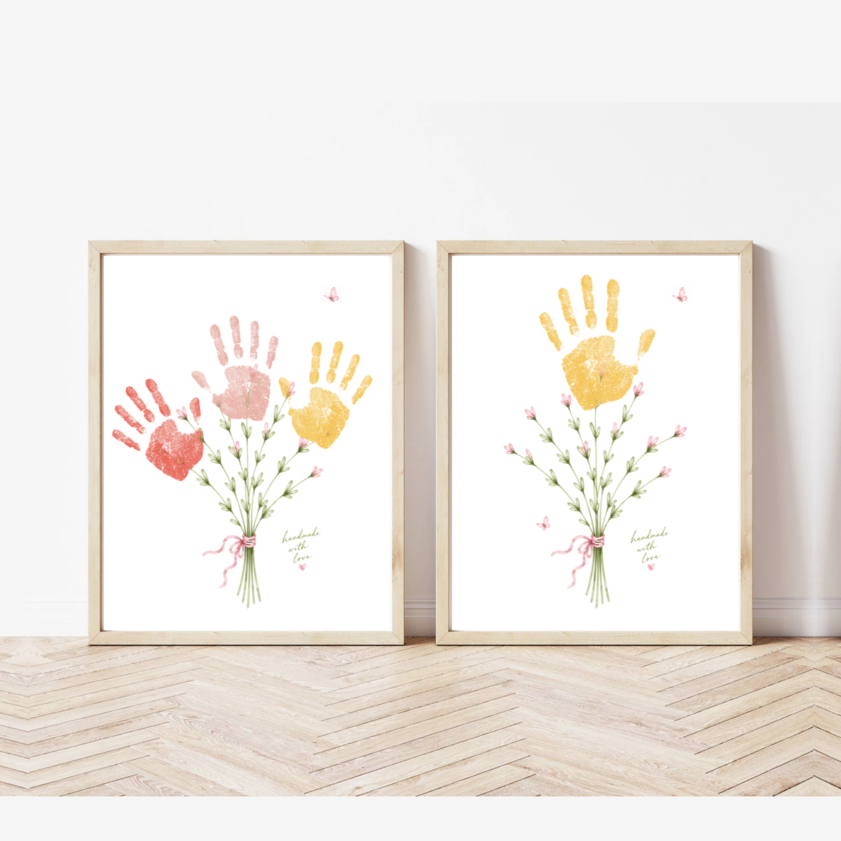 Mother’s Day Handprint Flower Craft Printable | Mom Grandma Aunt Keepsake Gift | Birthday & Valentine’s Day Handprint Bouquet | Preschool DIY Printable