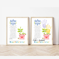 God Picked You to Be Our Grandpa Handprint Craft Printable | Christian Father’s Day Gift for Grandpa | Handprint Flower Keepsake from Grandkids