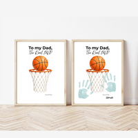 Basketball Father’s Day Handprint Craft Printable, To My Dad The Real MVP, Basketball Birthday Gift for Dad, Sports Dad Keepsake from Kids