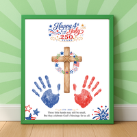 Christian July 4th Handprint Craft Printable, America 250 Faith-Based Patriotic Keepsake Activity for Kids