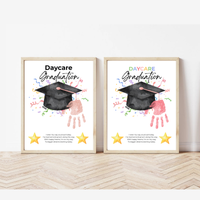 Daycare Graduation Handprint Craft Printable, Daycare Graduation Keepsake, Daycare Graduation Activity for Kids, End of Year Printable, Instant Download