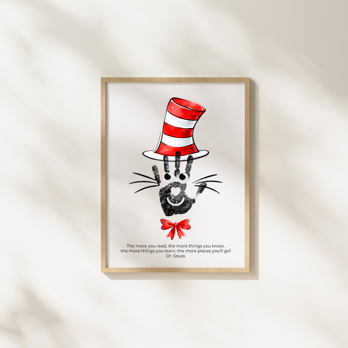 Reading Hat Handprint Craft Printable | Kids Book Week Keepsake Art | Classroom Reading Activity Digital Print
